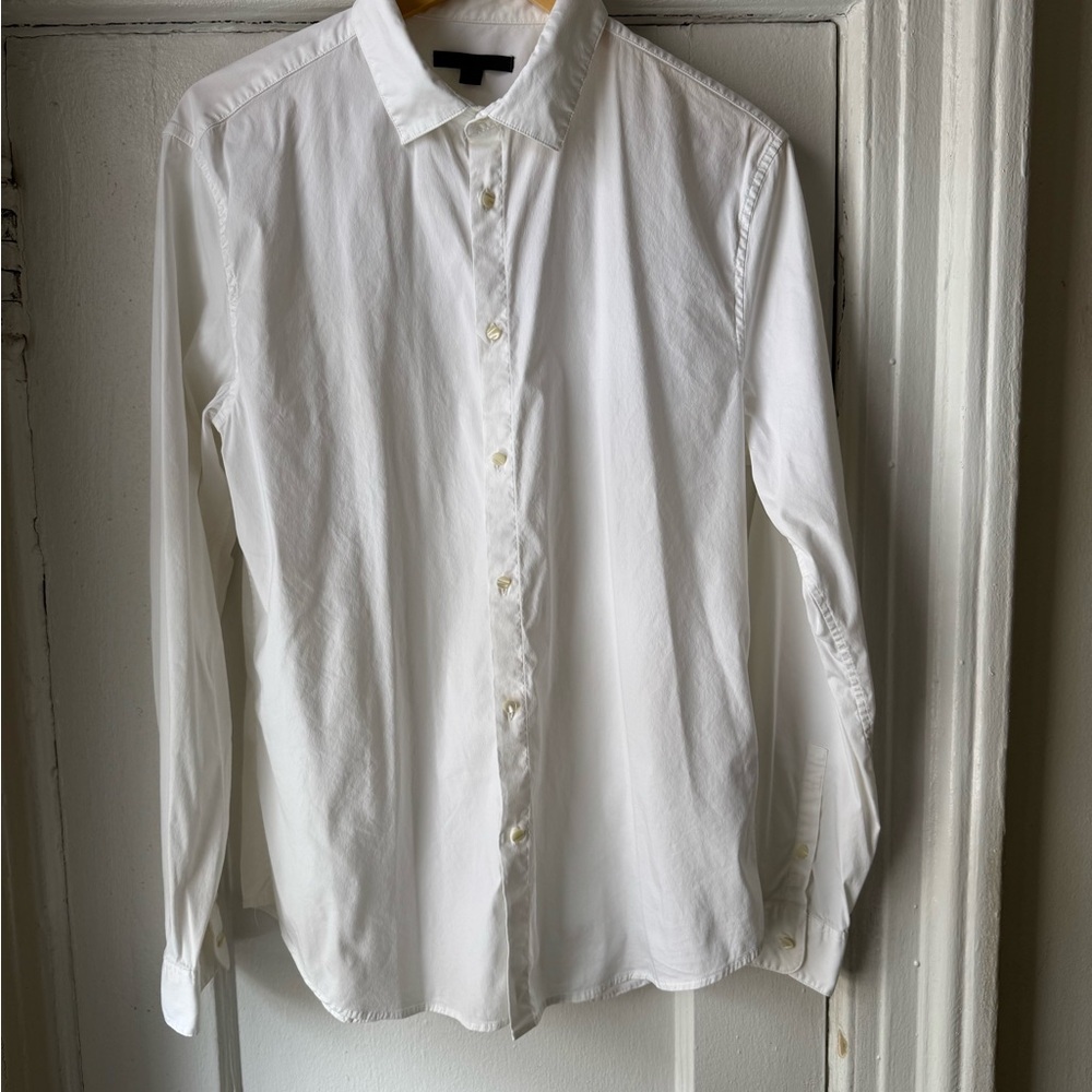 John Varvatos White Dress Shirt Classic Cotton